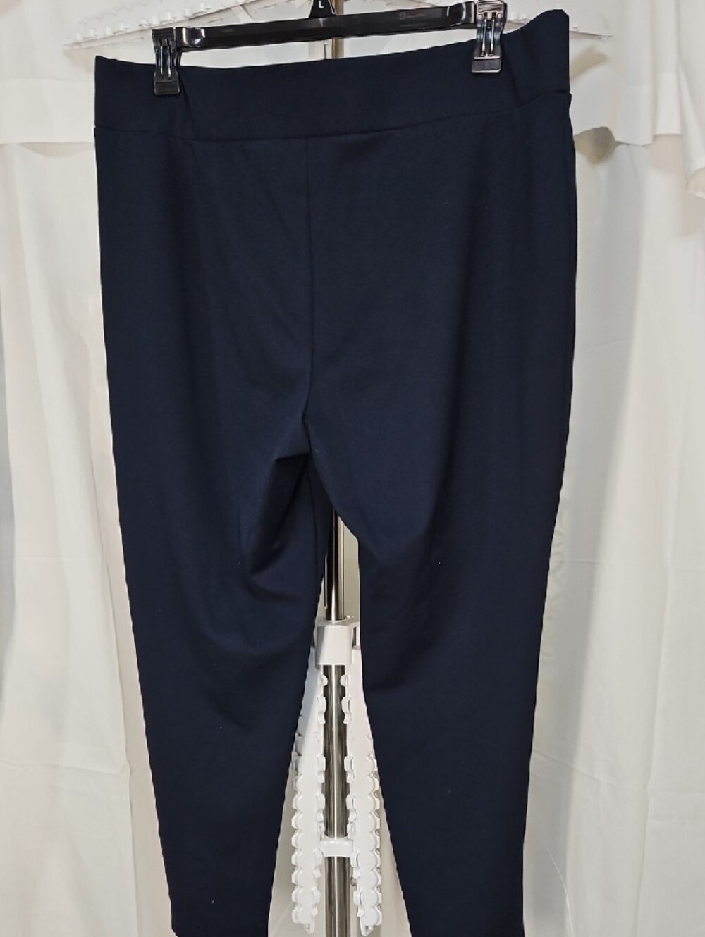 Ruby Rd. Navy Stretch Ponte Pants - Picture 2 of 3